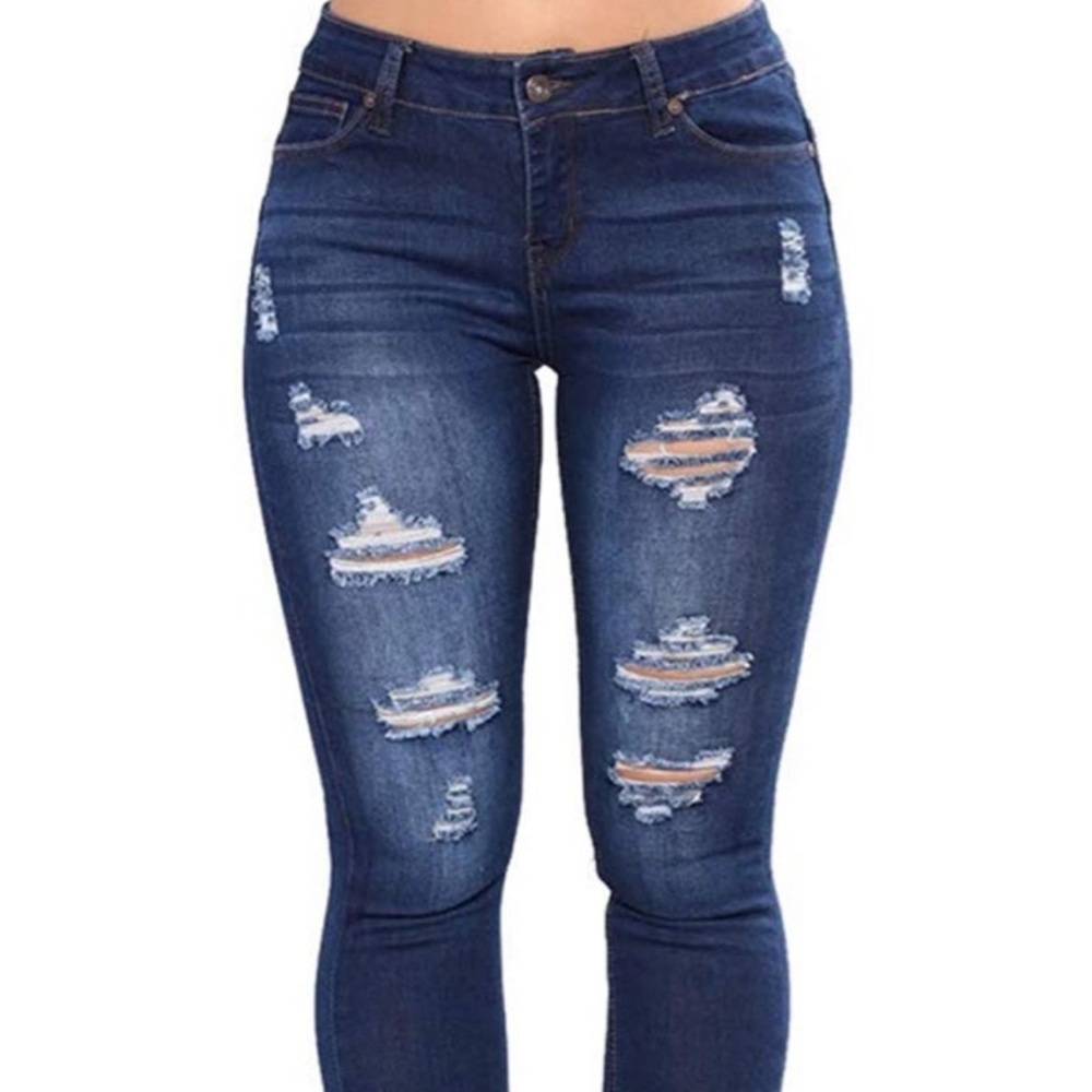 distressed skinny jeans